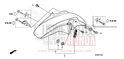 FRONT FENDER CBF600NA de 2010